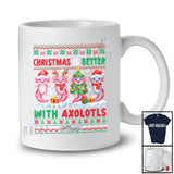 Personalized Custom Name Christmas Better With Axolotls; Lovely Sweater X-mas Animal T-Shirt