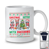 Personalized Custom Name Christmas Better With Raccoons; Lovely Sweater X-mas Animal T-Shirt