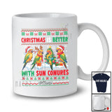 Personalized Custom Name Christmas Better With Sun Conures; Lovely Sweater X-mas Animal T-Shirt