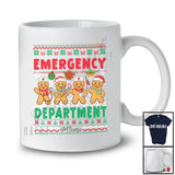 Personalized Custom Name Emergency Department; Lovely Christmas Sweater Gingerbread ER Nurse T-Shirt