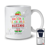 Personalized Spread Christmas Cheer Is Teaching Baking; Lovely Elf Leopard Custom Name Teacher T-Shirt