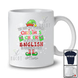Personalized Spread Christmas Cheer Is Teaching English; Lovely Elf Leopard Custom Name Teacher T-Shirt