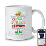 Personalized Spread Christmas Cheer Is Teaching History; Lovely Elf Leopard Custom Name Teacher T-Shirt