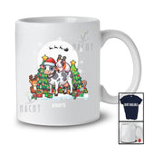 Personalized Custom Name Guinea Pig Riding Cow As Reindeer; Lovely Christmas Tree Animal T-Shirt