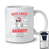 Personalized Custom Name They're The Naughty Ones; Joyful Christmas Dabbing Santa Cat T-Shirt