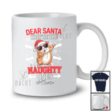 Personalized Custom Name They're The Naughty Ones; Joyful Christmas Dabbing Santa Guinea Pig T-Shirt