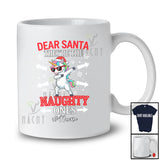 Personalized Custom Name They're The Naughty Ones; Joyful Christmas Dabbing Santa Unicorn T-Shirt