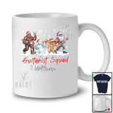 Personalized Custom Name Guitarist Squad; Joyful Christmas Bigfoot Santa Guitar Player Evolution T-Shirt