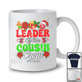 Personalized Custom Name Leader Of The Cousin Crew; Lovely Christmas Gingerbread Santa; Family T-Shirt