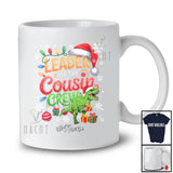 Personalized Custom Name Leader Of The Cousin Crew; Humorous Christmas T-Rex Santa; Family T-Shirt