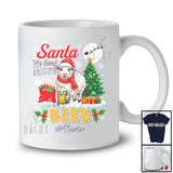 Personalized Custom Name Santa We Need More Beer; Adorable Christmas Tree Sheep Drinking T-Shirt