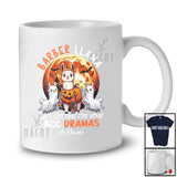 Personalized Custom Name Barber Llama Ain't Got Time; Joyful Halloween Moon T-Shirt