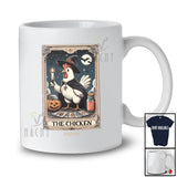Personalized Chicken Witch Tarot Card; Awesome Halloween Custom Name Animal Lover Farmer T-Shirt
