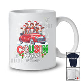 Personalized Custom Name Cousin Crew; Lovely Christmas Cow On Pickup Truck; Farmer Family T-Shirt