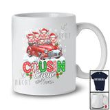 Personalized Custom Name Cousin Crew; Lovely Christmas Pig On Pickup Truck; Farmer Family T-Shirt
