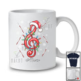 Personalized Custom Name Santa Music Flute; Joyful Christmas Lights Musical Instruments Player T-Shirt