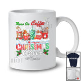 Personalized Custom Name Runs On Coffee And Christmas Cheer; Humorous Snow Gnome; Family T-Shirt