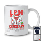 Personalized Custom Name LPN Christmas Crew; Lovely Santa Nursing Tools; Nurse Group T-Shirt