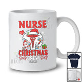 Personalized Custom Name Nurse Christmas Crew; Lovely Santa Nursing Tools; Nurse Group T-Shirt