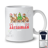 Personalized Custom Name Just A Jolly Abyssinian; Adorable Christmas Tree Santa Elf Animal T-Shirt