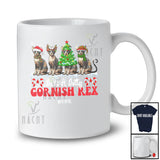 Personalized Custom Name Just A Jolly Cornish Rex; Adorable Christmas Tree Santa Elf Animal T-Shirt