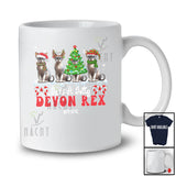 Personalized Custom Name Just A Jolly Devon Rex; Adorable Christmas Tree Santa Elf Animal T-Shirt