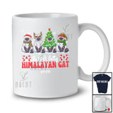 Personalized Custom Name Just A Jolly Himalayan Cat; Adorable Christmas Tree Santa Elf Animal T-Shirt
