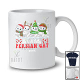 Personalized Custom Name Just A Jolly Persian Cat; Adorable Christmas Tree Santa Elf Animal T-Shirt