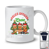 Personalized Custom Name Police Officer Crew 2025; Amazing Christmas Three Reindeers; Family T-Shirt