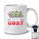 Personalized Custom Name Just A Jolly Goat; Adorable Christmas Tree Santa Elf Farm Farmer T-Shirt