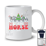 Personalized Custom Name Just A Jolly Horse; Adorable Christmas Tree Santa Elf Farm Farmer T-Shirt