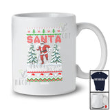 Personalized Custom Name Santa Running Team; Amusing Christmas Tree Sweater Runner T-Shirt