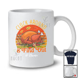 Personalized Custom Name Cluck Around; Happy Thanksgiving Roast Turkey; Vintage Retro T-Shirt