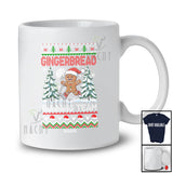 Personalized Custom Name Gingerbread Running Team; Amusing Christmas Tree Sweater Runner T-Shirt