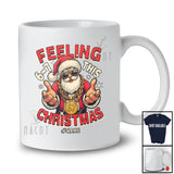 Personalized Custom Name Feeling 6 7 This Christmas; Joyful X-mas Six Seven Santa; Family T-Shirt