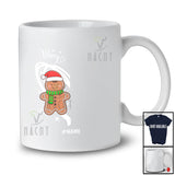 Personalized Custom Name Merry Christmas; Lovely Gingerbread Heart Shape; Men Couple T-Shirt