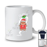 Personalized Custom Name Merry Christmas; Lovely Gingerbread Heart Shape; Women Couple T-Shirt