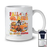 Personalized Custom Name Fall For Jesus; Lovely Thanksgiving Gnome Turkey Pickup Truck T-Shirt