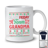 Personalized Custom Name Friday Team Grandma; Merry Christmas Sweater Black Shopping; Family T-Shirt