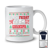 Personalized Custom Name Friday Team Grandpa; Merry Christmas Sweater Black Shopping; Family T-Shirt