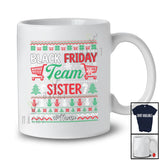 Personalized Custom Name Friday Team Sister; Merry Christmas Sweater Black Shopping; Family T-Shirt