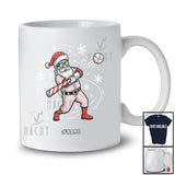 Personalized Baseball 67; Joyful Christmas Santa Playing Baseball; Custom Name Player T-Shirt
