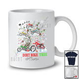 Personalized Custom Name Oh Dirt Bike Tree; Lovely Snow Dirt Bike On Christmas Tree T-Shirt