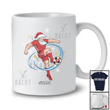 Personalized Soccer 67; Joyful Christmas Santa Playing Soccer; Pajamas Custom Name Player T-Shirt