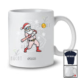 Personalized Softball 67; Joyful Christmas Santa Playing Softball; Pajamas Custom Name Player T-Shirt