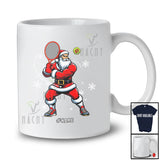 Personalized Tennis 67; Joyful Christmas Santa Playing Tennis; Pajamas Custom Name Player T-Shirt