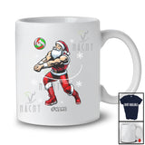 Personalized Volleyball 67; Joyful Christmas Santa Playing Volleyball; Custom Name Player T-Shirt