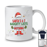 Personalized Custom Name I'm On Santa's 6 7 Naughty Lists; Merry Christmas Six Seven Santa T-Shirt