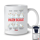 Personalized Custom Name Pain Scale; Amazing Christmas Snowman Collection Nurse Group T-Shirt