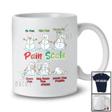Personalized Custom Name Pain Scale; Amazing Christmas Snowman Collection Nurse Groovy T-Shirt